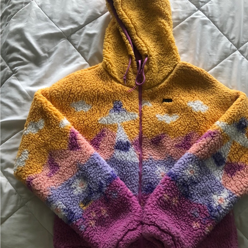 Colorful Hooded Sherpa Jacket